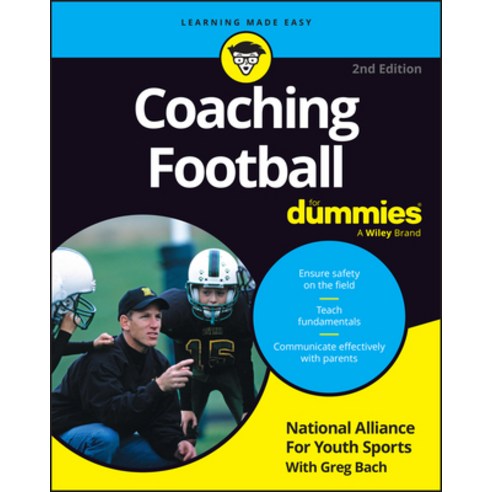 (영문도서)Coaching Football for Dummies Paperback, English, 9781394369904