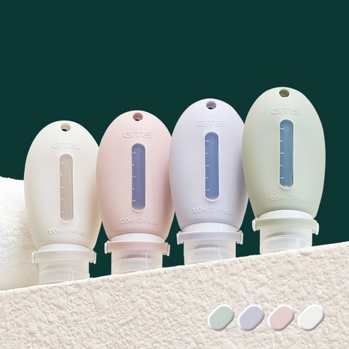 지티스 3중밀폐 투명창 여행용 공병세트 100mL, 1세트, 4종 1세트, 4종