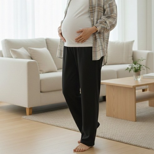 수엠W 임부복 데일리 홈웨어 밴딩 팬츠 루즈핏 편한 임산부 바지 B051 맘플팬츠