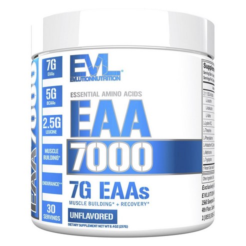 EVLUTIONNUTRITION EAA 7000 필수아미노산 무맛 맛있게 먹은 솔직 후기 썸네일