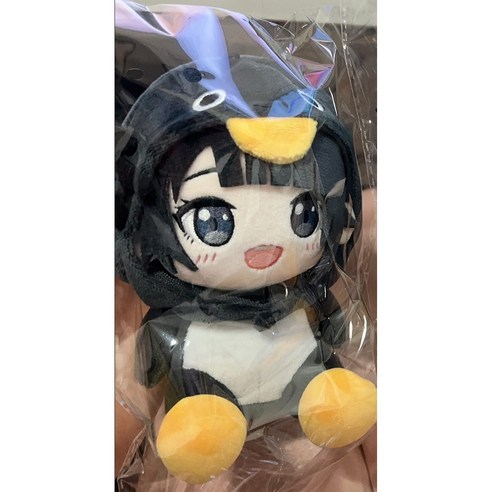 GOYES 캐릭터 구구가가 펭귄 봉제 인형 굿즈 피규어 장식, 블랙 1, 1개, 15cm