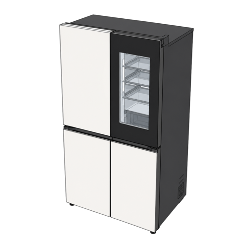 LG 양문형 4도어 냉장고 854L 노크온 더블매직스페이스 미스트 베이지 M876GBB582 2등급 기사님설치 폐가전무상수거