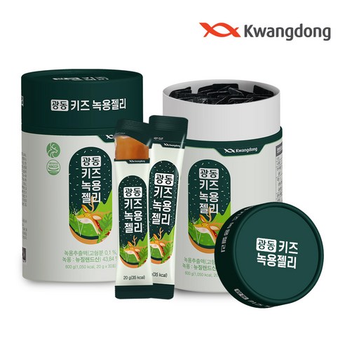 광동 키즈 녹용젤리 30포 청포도맛 600g, 1개 이미지 4