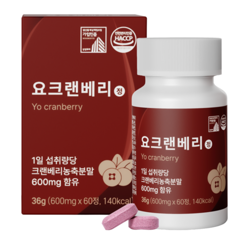 요크랜베리 호박씨추출물 방광 배뇨 기능 개선, 1개, 60정