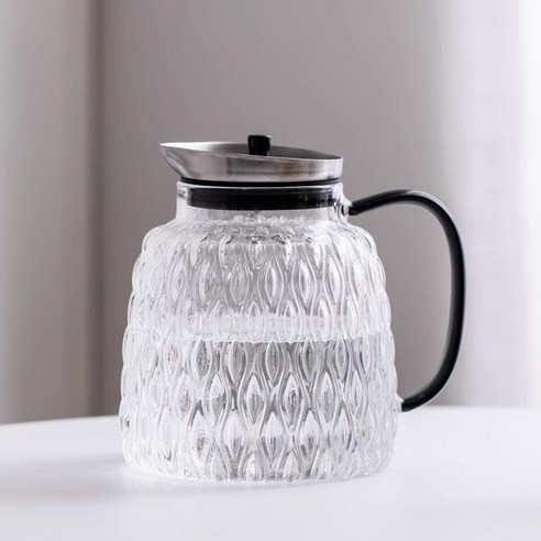 Solunasuwa 내열유리 티포트 직화가능, 1개, 1350ml, 투명