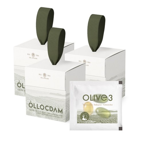 올록담 올리브3 EVOO 지중해 올리브오일 캡슐, 30정, 3박스