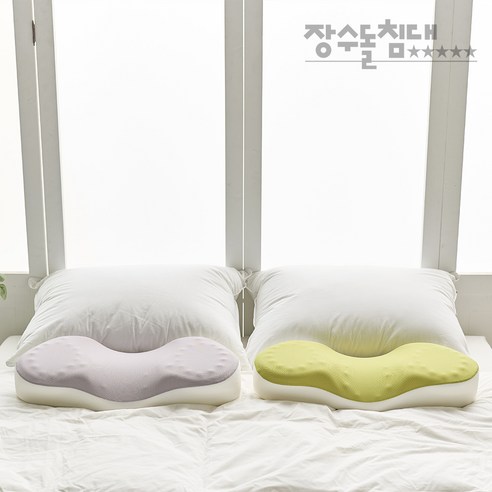 잠자는 동안 목과 어깨의 뻐근함을 해결하는 장수돌침대 귀사문석 베개