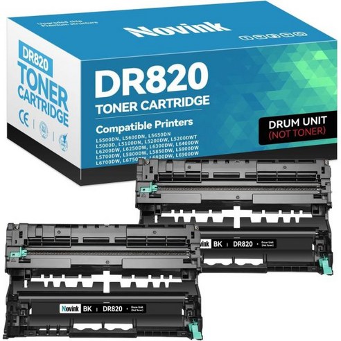 브라더 DR 820 드럼유닛 2팩 HL L6200DW 호환 60000페이지 MFC L5900DW - 팩스