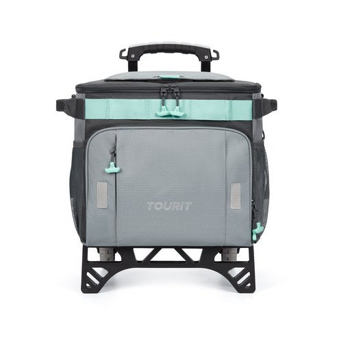 TOURIT 대용량 쿨러백 보냉가방 접이식 캠핑 아이스박스, 30L, 008그레이