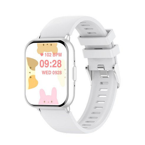 FDUCE 다기능 스포츠 스마트워치 1.83인치, 실버 + 화이트, 4.8cm