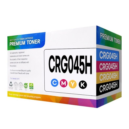 CRG-045 호환 토너 MF635cxz MF633cdw LBP611cnz LBP613cdw, 1개, CRG 045H 4색세트