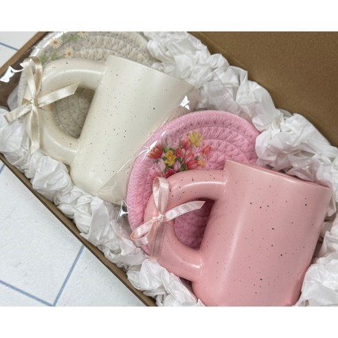 [스리아마켓] 머그컵 커플세트: 사랑을 담아 건네는 따뜻함