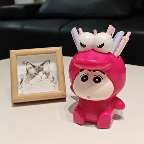 옐상 짱구 흰둥이 브러쉬 펜꽂이, 1개, 와니야마짱구