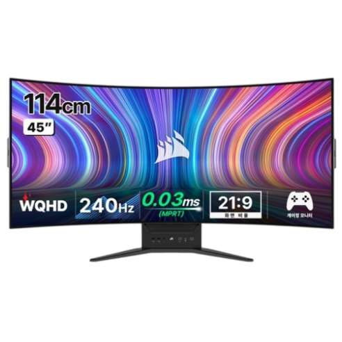 커세어 WQHD 게이밍 모니터 XENEON FLEX 벤더블 OLED