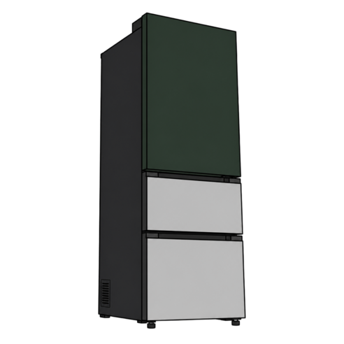 LG 디오스 오브제컬렉션 김치냉장고 Z334SGS171 324L, 그린/실버