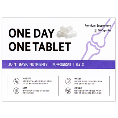 원데이원테블렛 강아지 고양이 관절영양제, 60회분, 뼈/관절강화, 1세트