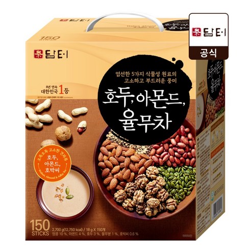 담터 호두아몬드 율무차, 18g, 150개입, 1개