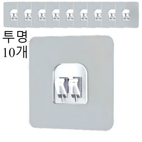무타공 접착패드 싱글, 10개