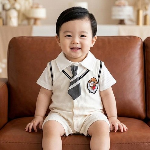 몽실이 셔츠카라타이 반팔우주복