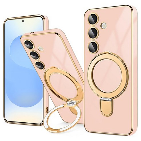 헤미션 갤럭시 S25 시리즈 카메라 보호 맥세이프 거치대 케이스 렌즈 완전보호 핑크, 색상, 갤럭시 S25, 적용모델 섬네일