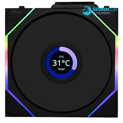 LIAN LI UNI FAN TL Wireless LCD 120 리버스 블랙 1팩