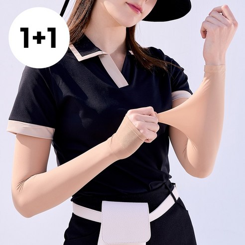 베일리화이트 자외선차단 팔토시 스킨핏 골프 쿨토시 시즌2 양손등커버형 2P 이미지 3