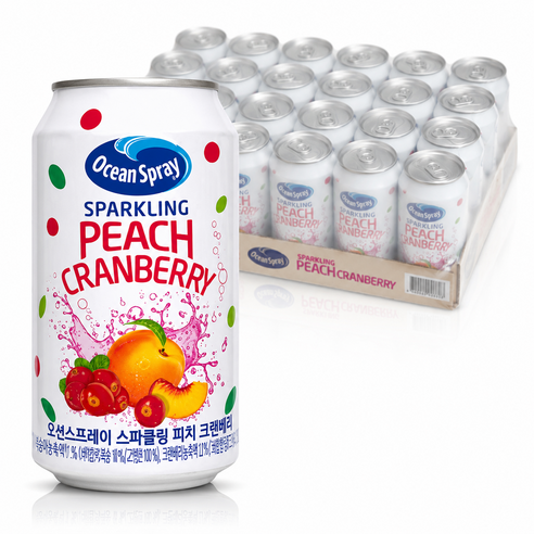 오션스프레이 스파클링 피치, 345ml, 24개