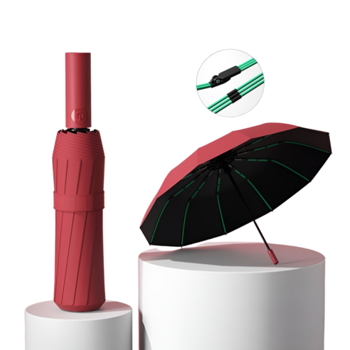 바람에 강한 원터치 고급 5단 자동우산 UV자외선차단 접이식 양우산