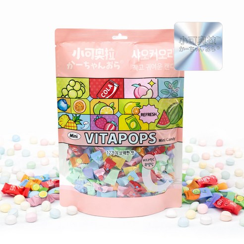 한국총판 샤오커오라 비타팝스캔디 12가지맛 믹스, 500g, 1개