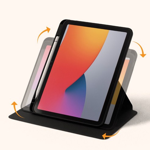 코지스 아이패드케이스 iPad Air 4/5/6/7 iPad pro 1/2/3/4세대 10.9인치 11인치, 블랙, 1개