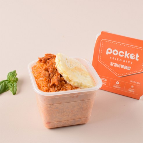 포켓도시락 간편식사 즉석밥 냉동도시락 포켓 닭갈비볶음밥 5팩