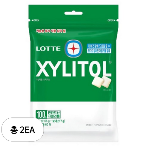 롯데자일리톨 오리지날, 183g, 2개