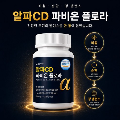 뉴헤브론 알파cd 파비 온 플로라 알파시클로덱스트린 120정, 2개 맛있게 먹은 솔직 후기 - 상품 이미지 2