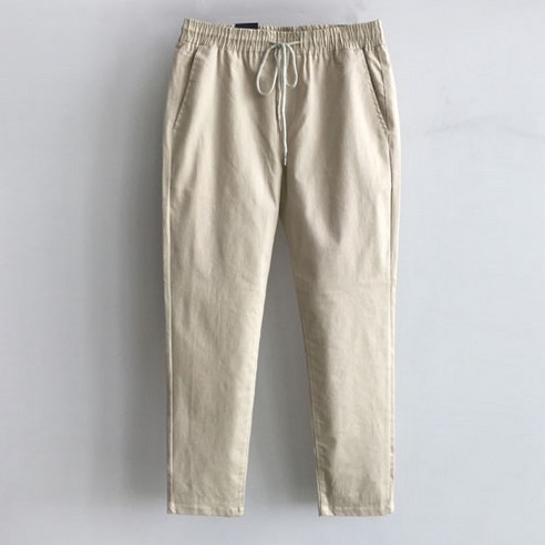 일칠사 편한 스판 밴딩 슬랙스 면바지, 연베이지(331-6), 3XL(38), 1개