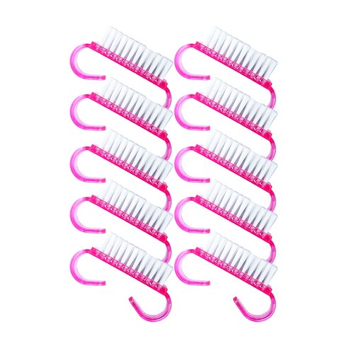 10개입 네일 더스트브러쉬 미니 손잡이c형, 1개, 10개입 c형손잡이-핑크
