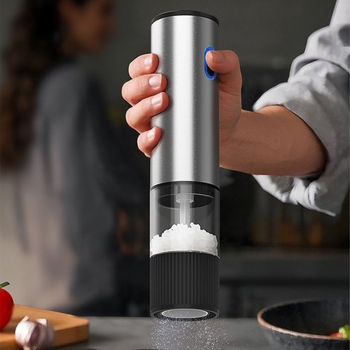SMABAT 전동 소금 후추 그라이더 후추통 스텐 후추 그라이더 굵기 5단계 조절 Type-C 충전 후기 분석 - 세라믹 그라인더 내부