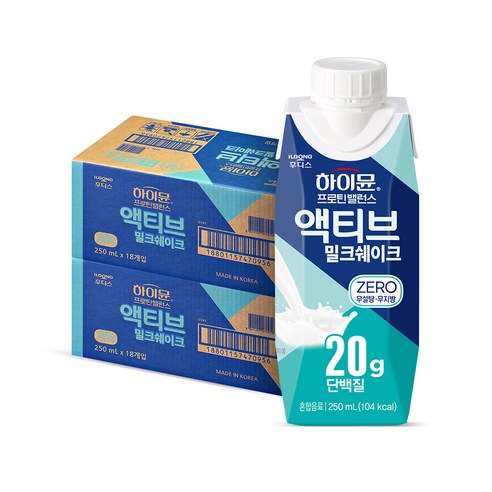 일동 하이뮨 프로틴밸런스 액티브 밀크쉐이크 제로 250ml, 36개 솔직 후기 | 실사용자 리뷰 분석 - 상품 이미지 2