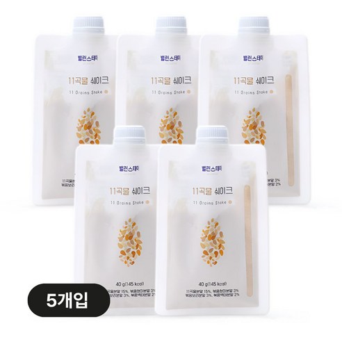소비기한 26.12.15 밸런스테이 단백질 쉐이크 곡물맛, 5개, 40g