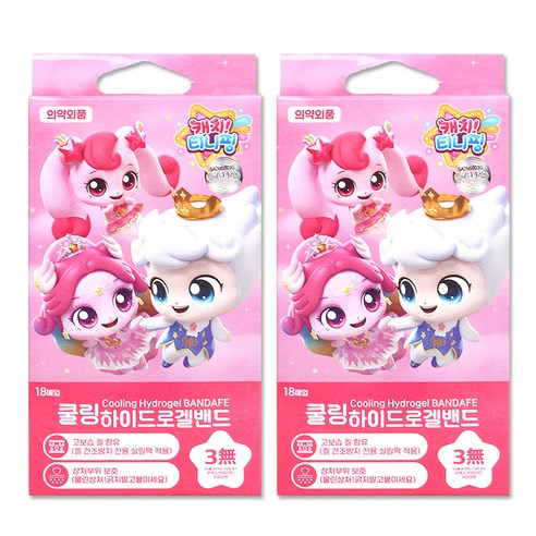 슈팅스타 캐치티니핑 쿨링 하이드로겔밴드 25년제조, 2개, 혼합색상