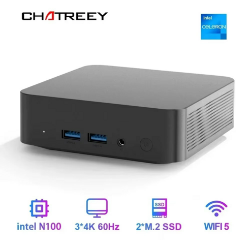 Chatreey T9 미니 PC Intel Alder Lake N100 Windows 11 초소형 휴대용