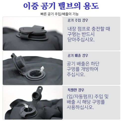 프리파워 1인용 자충매트 에어매트 발로 10초 충전 방수 6cm 두께+파... 운동러 솔직 후기 | 실사용 리뷰 - 상품 이미지 4