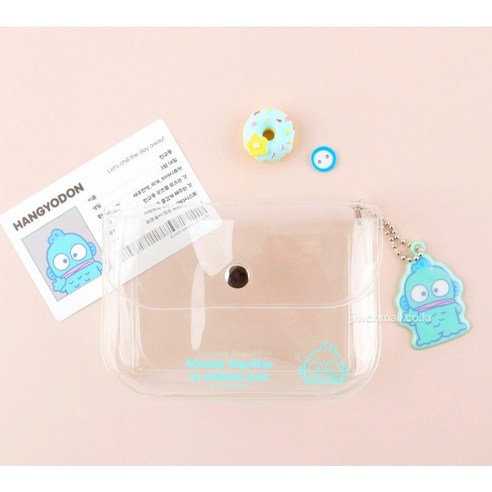 산리오 PVC 투명 카드 지갑 신용 포토 버스 카드 명함 지갑 가챠 파우치