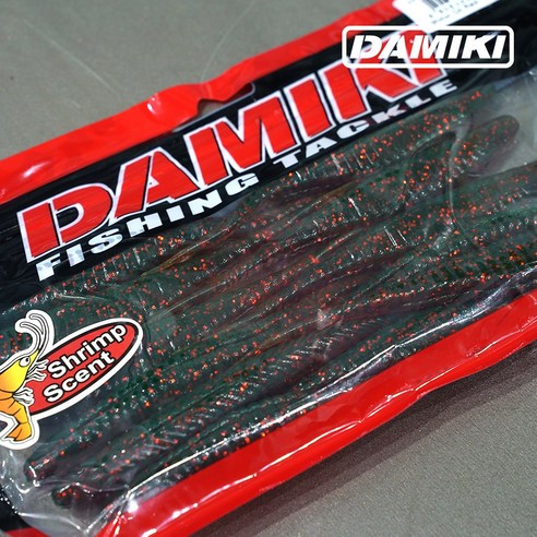 다미끼 아머쉐드 5인치 광어 다운샷 웜, 1세트, 6.4g, 204 MOTOR OIL RED