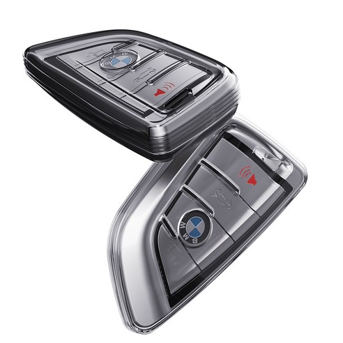 칸탐 BMW 키 케이스 투명 스마트키 키홀더 호환상품, B타입:투명+투명블랙