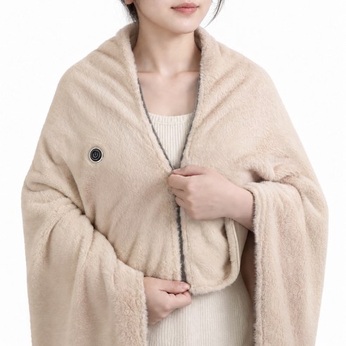 101. 온열 지퍼 판초 숄