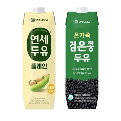 고소한 연세두유 1L 3입 + 연세 검은콩 두유 1L 3입, 1L, 3개