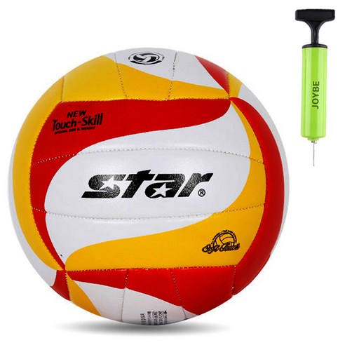 스타스포츠 뉴 터치스킬 배구공 5호 VB5055-34, JOYBE 공펌프, 1개
