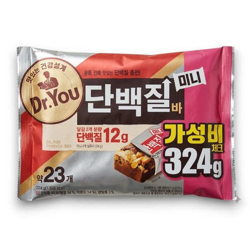 닥터유 단백질바 미니, 324g, 1개