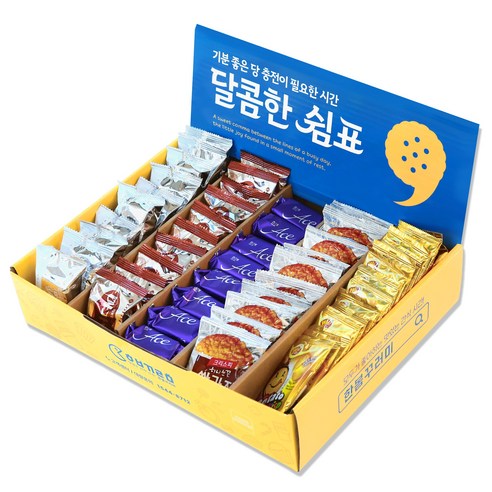 한봄 사무실간식 다과 과자박스 개별포장 간식 선물, 1박스, 03 포테이토+예감+에이스+마카렛트 구운모카+쌀과자