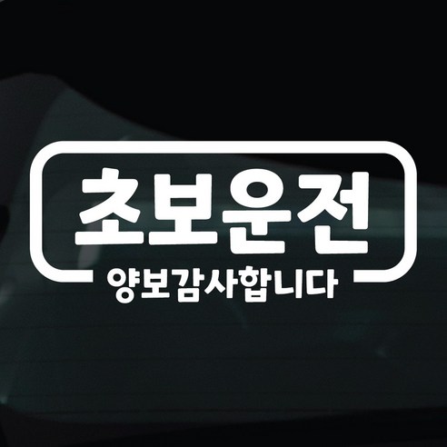 디자인황소 초보운전 스티커 차량스티커 차량 자동차 데칼 시트지, 1개, 01 초보운전 라운드